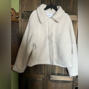 Calvin Klein Jeans Cream Teddy Jacket